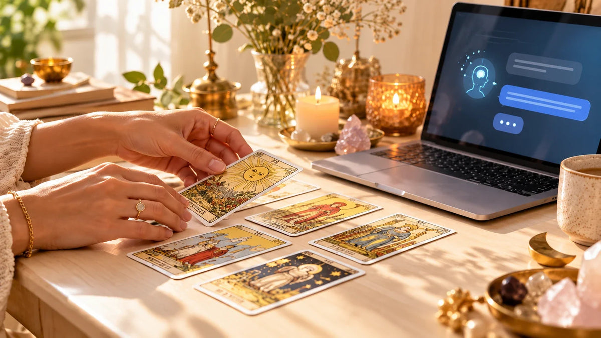 ChatGPT tarot ile gerçek tarot kartlarının enerjisi arasındaki farklar ve fiziksel tarot açılımı.