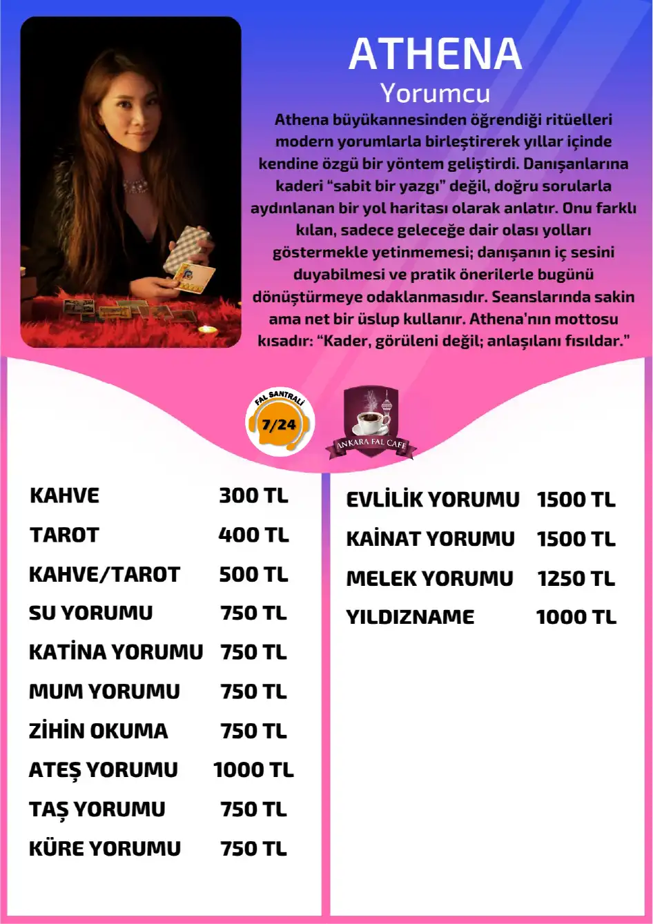 Ankara Fal Cafe yorumcu Athena online küre yorumu fiyat bilgisi görseli