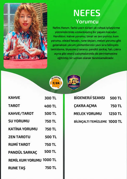 Nefes Gece Falcilari online kahve yorumu tanıtım ve fiyat bilgisi görseli