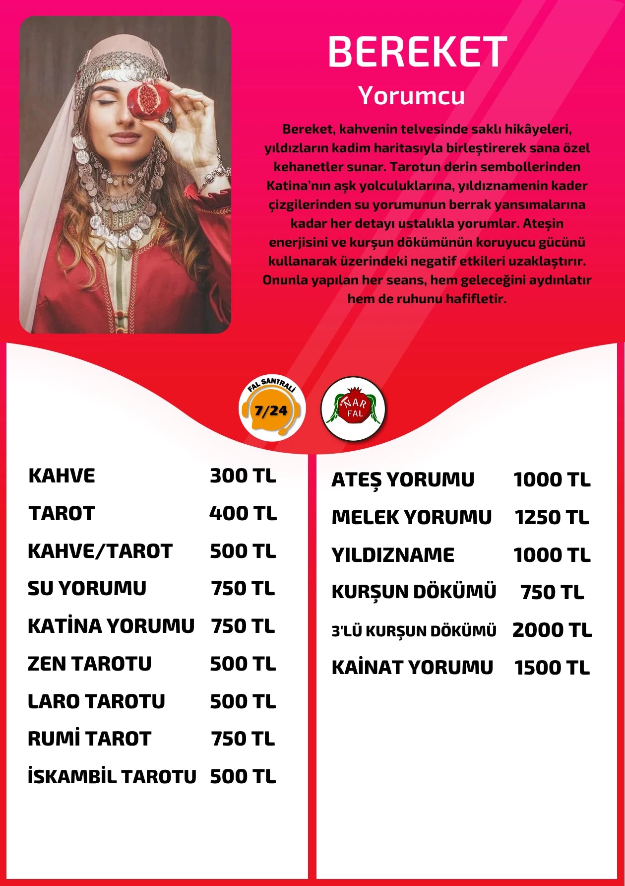 Bereket Nar Fal Cafe online su yorumu tanıtım ve fiyat bilgisi görseli