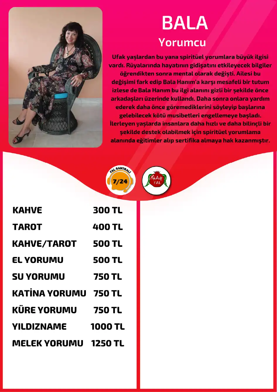 Yorumcu Bala Nar Fal Cafe online kahve yorumu tanıtım ve fiyat bilgisi görseli