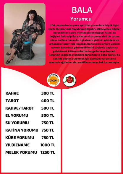 Yorumcu Bala Nar Fal Cafe online kahve yorumu tanıtım ve fiyat bilgisi görseli