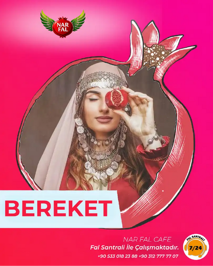 Yorumcu Bereket Nar Fal Cafe online zen tarotu ve yorumcu tanıtım görseli