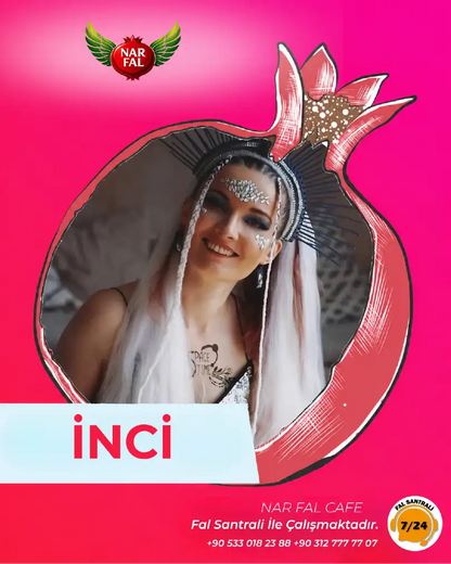 Yorumcu İnci Nar Fal Cafe online kahve yorumu ve yorumcu tanıtım görseli