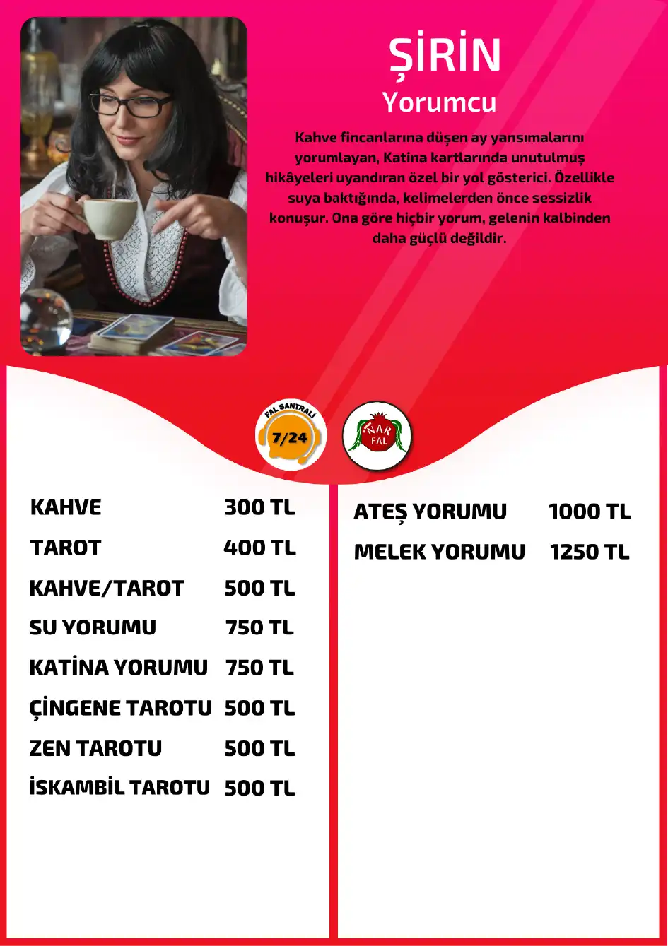 Nar Fal Cafe yorumcu Şirin online melek yorumu fiyat bilgisi görseli