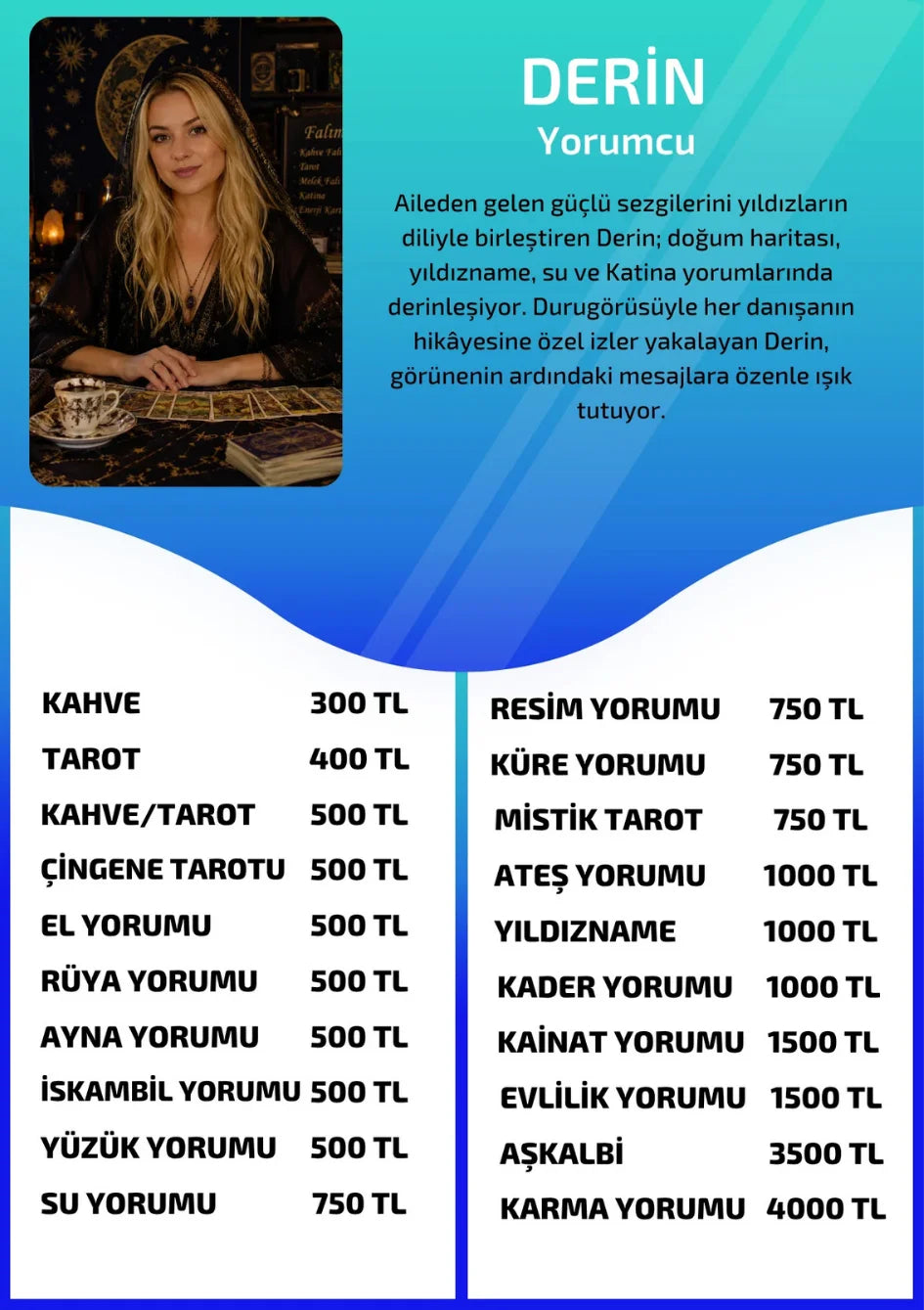 Online Fal Cafe yorumcu Derin fiyat bilgisi görseli