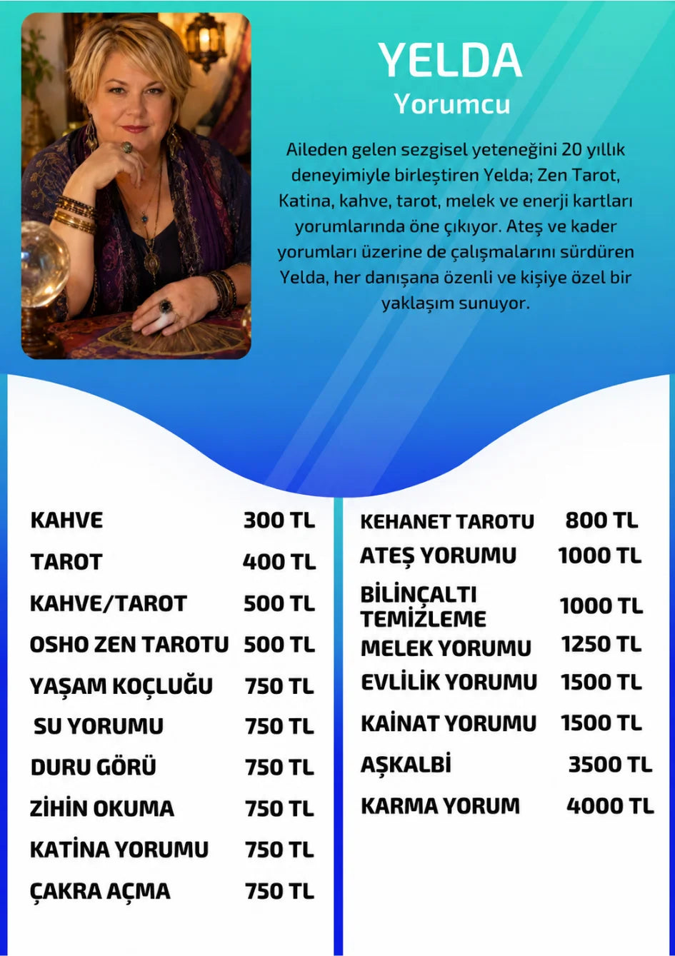 Online Fal Cafe yorumcu Yelda online katina yorumu fiyat bilgisi görseli