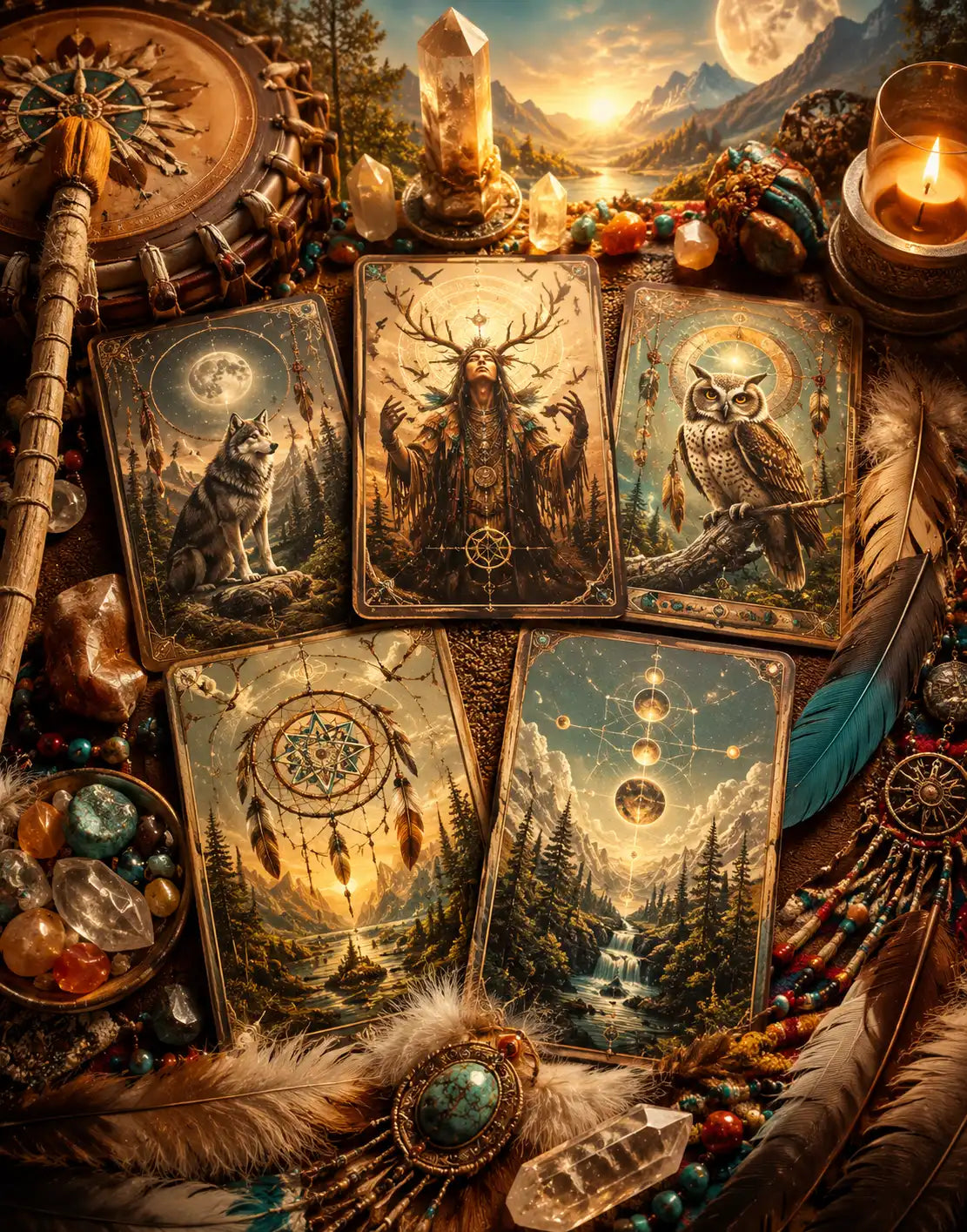 Şaman tarotu tanıtım görseli