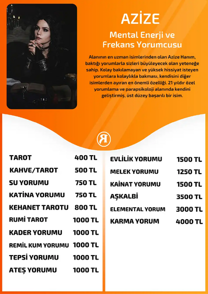 Azize Turuncu Fal Cafe online ates yorumu tanıtım ve fiyat bilgisi görseli