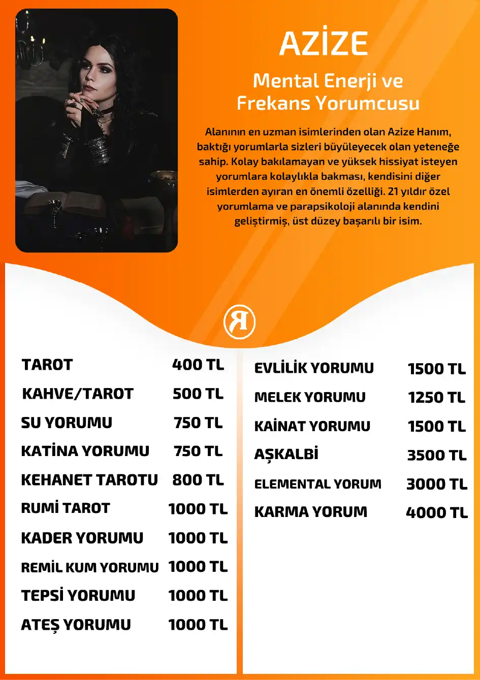 Azize Turuncu Fal Cafe online kahve tarot yorumu tanıtım ve fiyat bilgisi görseli