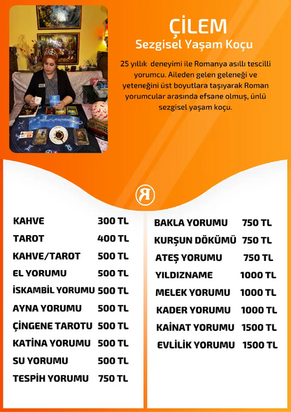 Cilem Turuncu Fal Cafe online bakla yorumu tanıtım ve fiyat bilgisi görseli