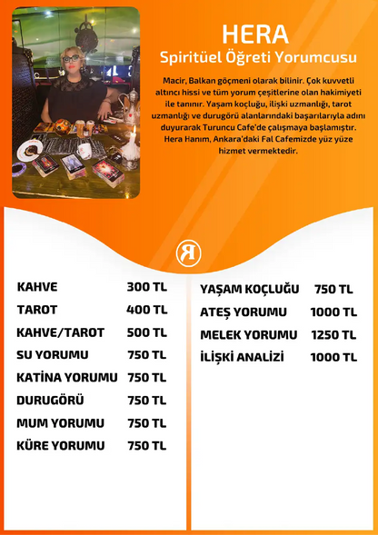 Hera Turuncu Fal Cafe online ates yorumu tanıtım ve fiyat bilgisi görseli