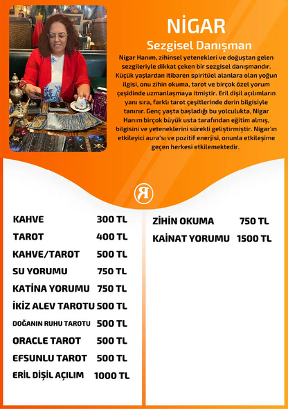 Nigar Turuncu Fal Cafe online kainat yorumu tanıtım ve fiyat bilgisi görseli