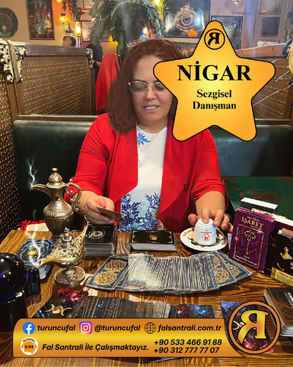 Nigar Turuncu Fal Cafe online zihin okuma yorumu ve yorumcu tanıtım görseli