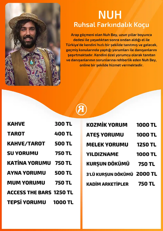 Nuh Turuncu Fal Cafe online mum yorumu tanıtım ve fiyat bilgisi görseli