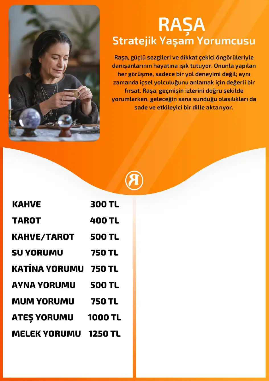 Turuncu Fal Cafe yorumcu Raşa fiyat bilgisi görseli