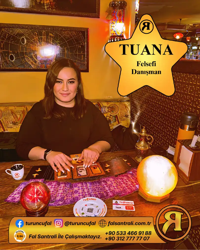 Turuncu Fal Cafe yorumcu Tuana tanıtım görseli