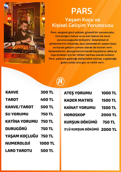 Pars Turuncu Fal Cafe online kahve yorumu tanıtım ve fiyat bilgisi görseli