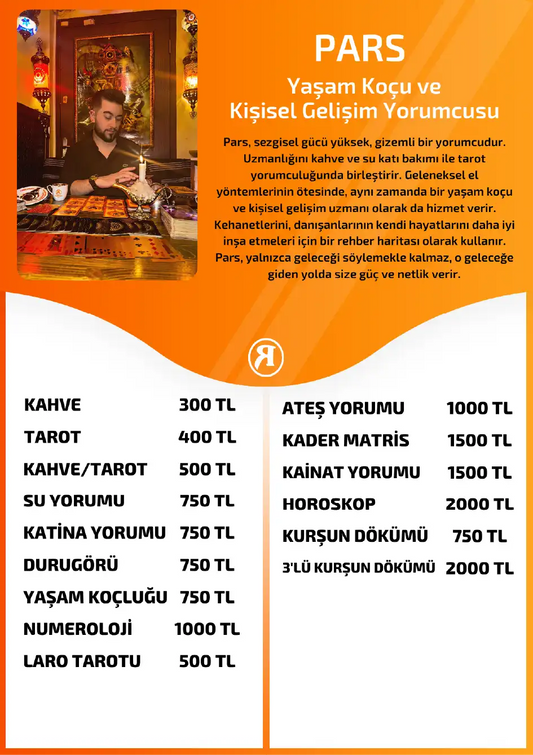 Pars Turuncu Fal Cafe online kahve yorumu tanıtım ve fiyat bilgisi görseli