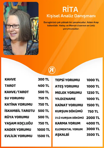 Rita Turuncu Fal Cafe online karma yorum tanıtım ve fiyat bilgisi görseli