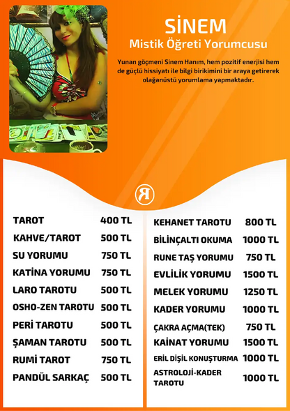 Sinem Turuncu Fal Cafe online rune tas yorumu tanıtım ve fiyat bilgisi görseli