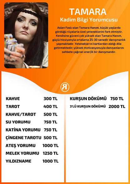 Tamara Turuncu Fal Cafe online yildizname tanıtım ve fiyat bilgisi görseli