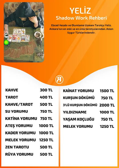 Yeliz Turuncu Fal Cafe online kainat yorumu tanıtım ve fiyat bilgisi görseli