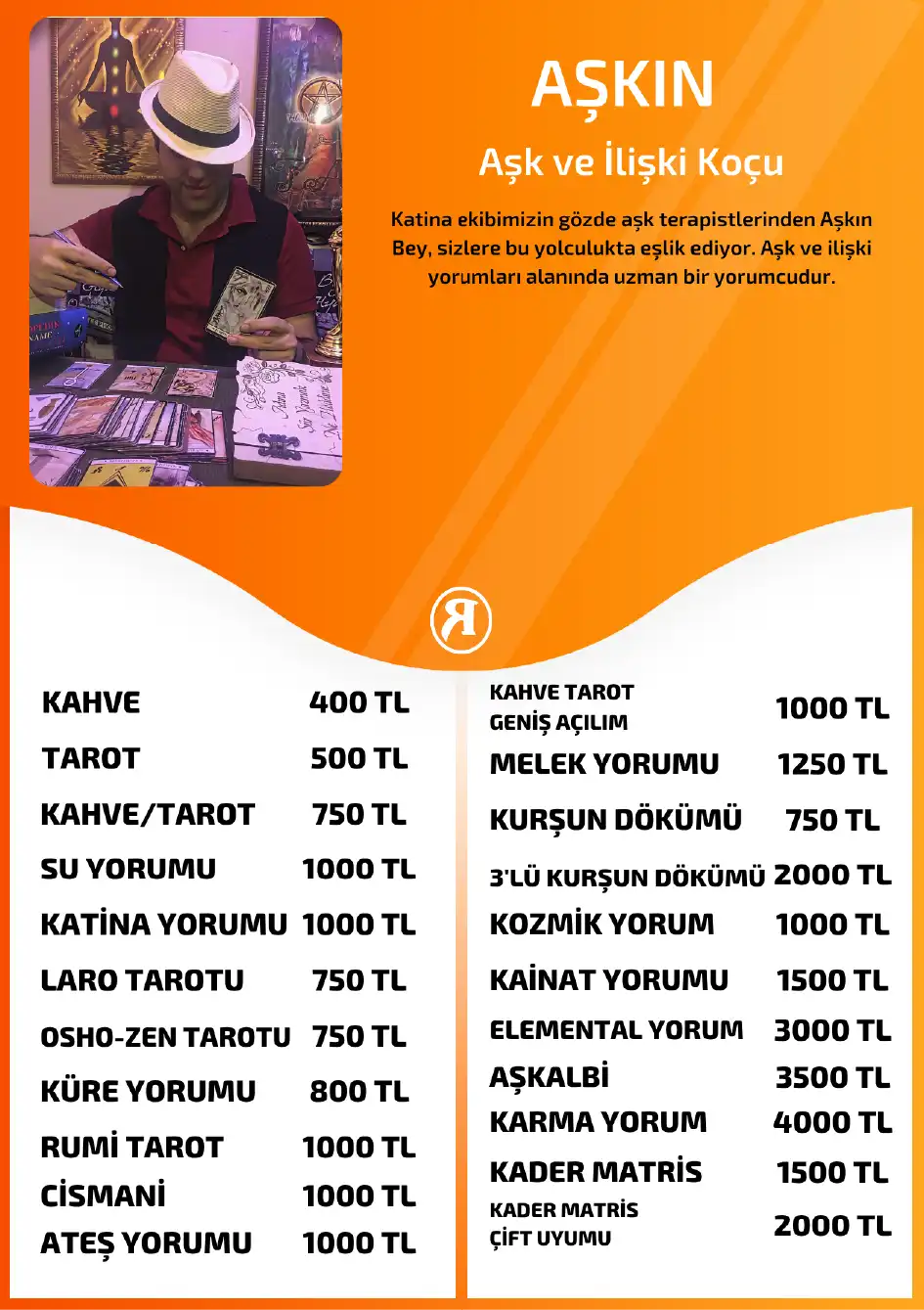 Aşkın Turuncu Fal Cafe online yorumcu tanıtım ve fiyat bilgisi görseli