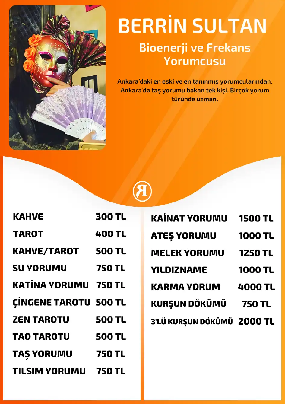 Berrin Sultan Turuncu Fal Cafe online yorumcu tanıtım ve fiyat bilgisi görseli