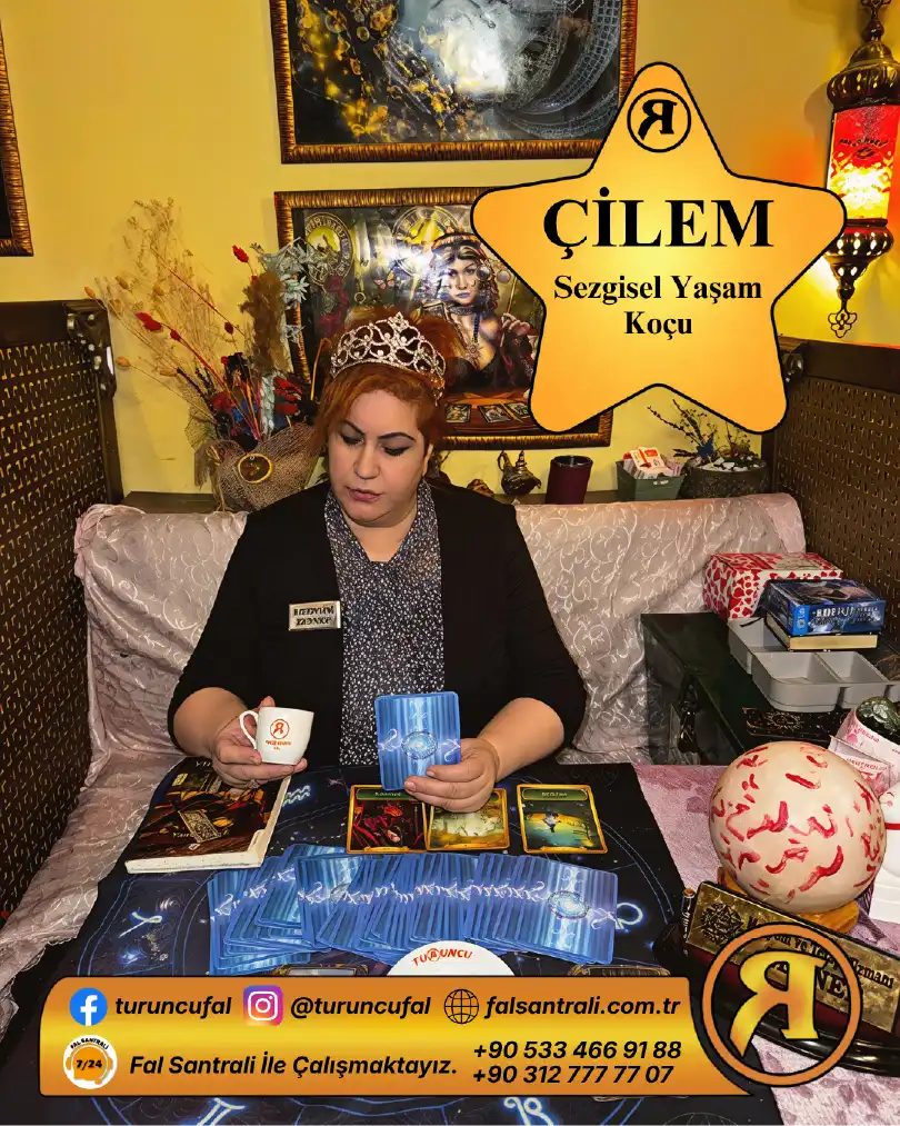 Turuncu Fal Cafe yorumcu Çilem tanıtım görseli