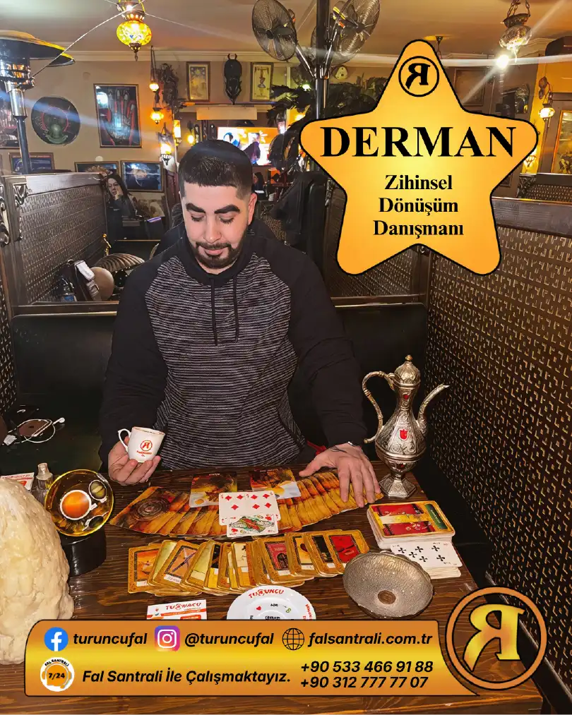 Turuncu Fal Cafe yorumcu Derman tanıtım görseli