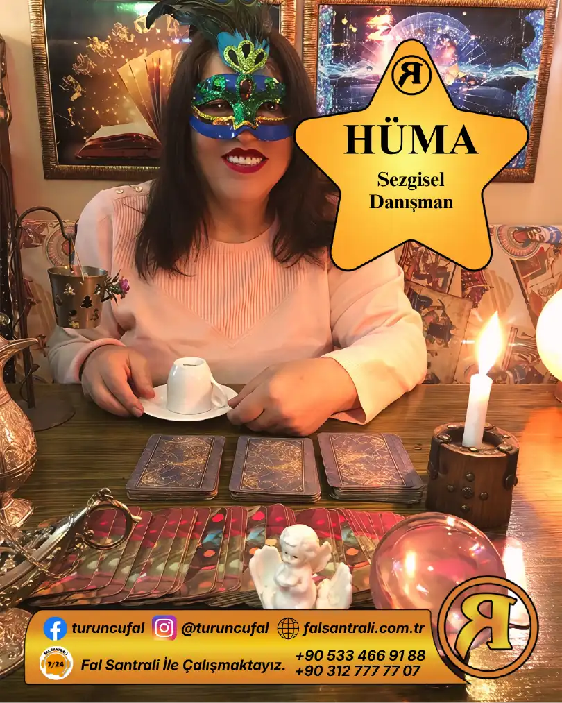 Turuncu Fal Cafe yorumcu Hüma tanıtım görseli